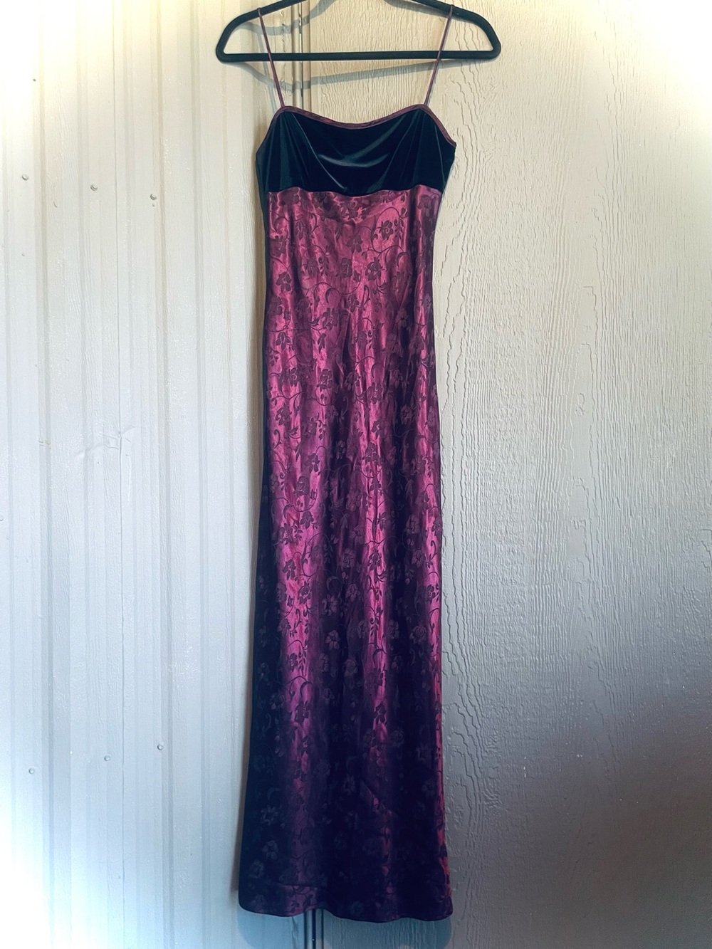 VTG 90s Y2K Slip Dress Velvet Brocade Empire Gothic Whimsigoth Fairy USA sz 0 ?